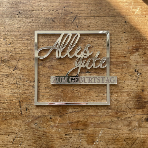 Cake Topper – Alles Gute zum Geburtstag im Rahmen