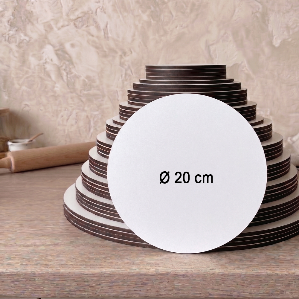 Round cake boards made of HDF/MDF, 3 mm – 5 pieces